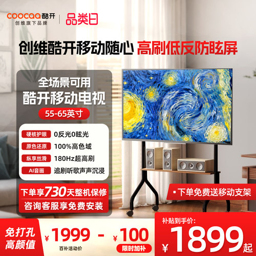 55/65英寸可移动智能电视机