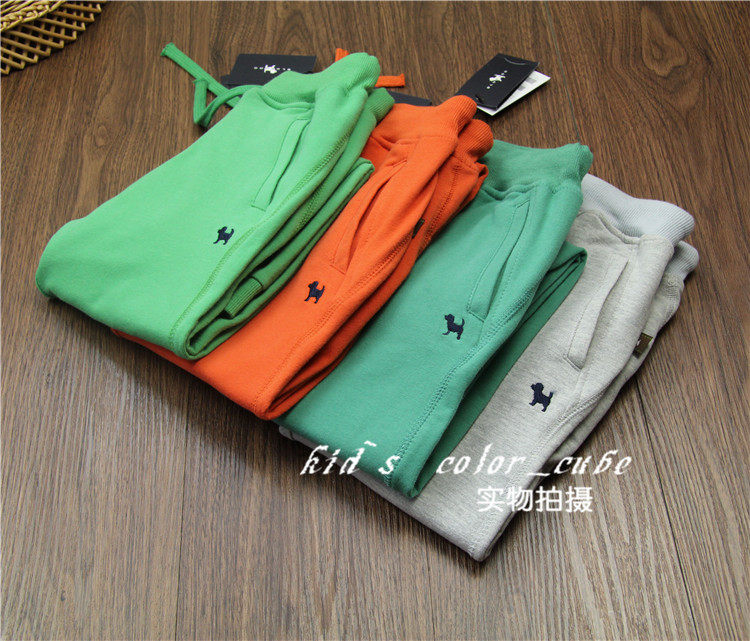 清仓无瑕疵~春秋款 儿童男女童纯棉毛圈运动长裤 束口 修身 自留