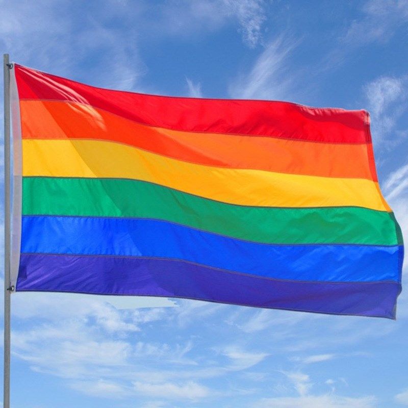 lgbt六色彩虹旗大撑同志披身装饰品骄傲旗游行运动rainbow flag