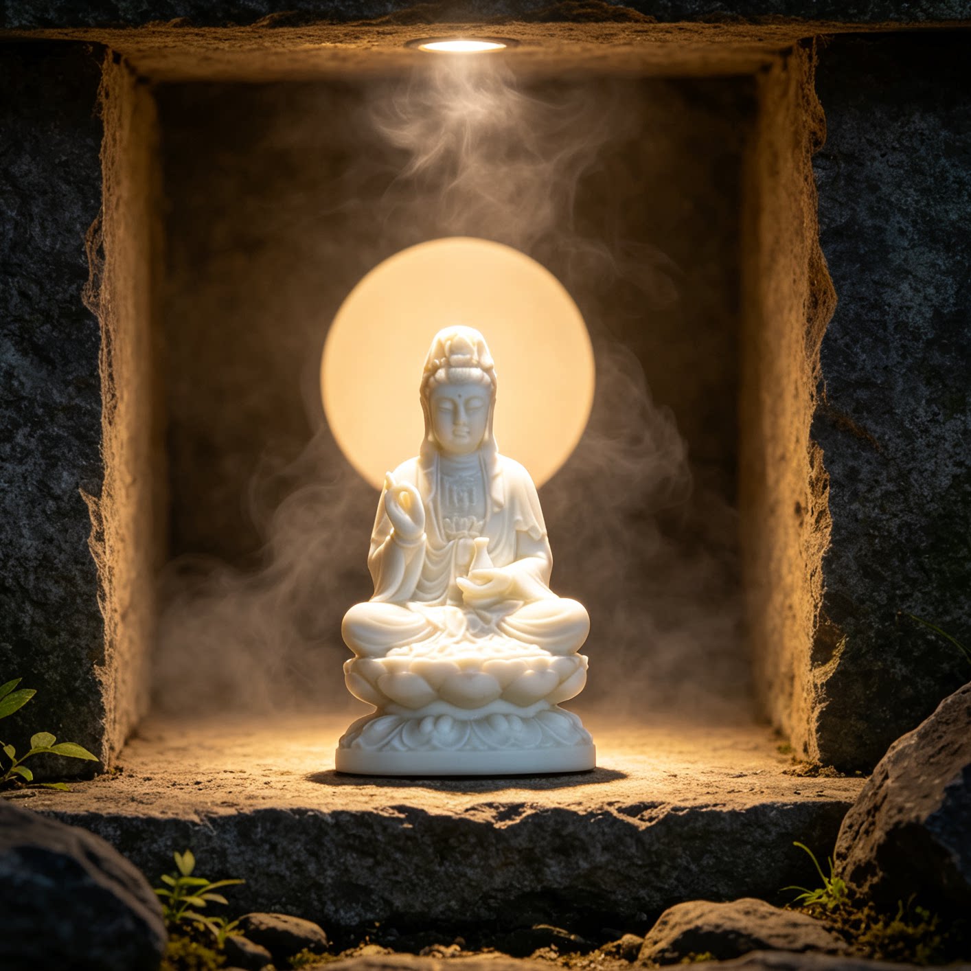 中式观音像菩提观音南海观音水月观音像佛像佛龛摆件家用供奉摆件