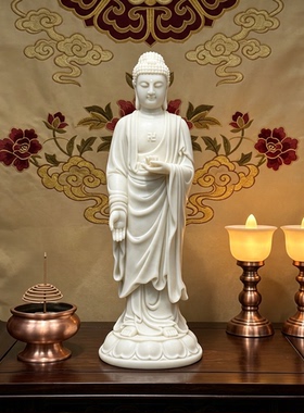 新中式阿弥陀佛观音像佛像桌面佛龛装饰摆件南无阿弥陀佛家用供奉