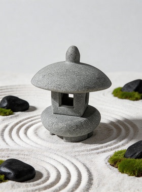 新中式桌面摆件小宫灯小夜灯书房庭院客厅装饰床头灯小亭子微景观