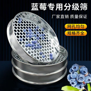 蓝莓分级筛子圆孔筛不锈钢筛网文玩珠子核桃分样筛蓝莓大小过滤筛