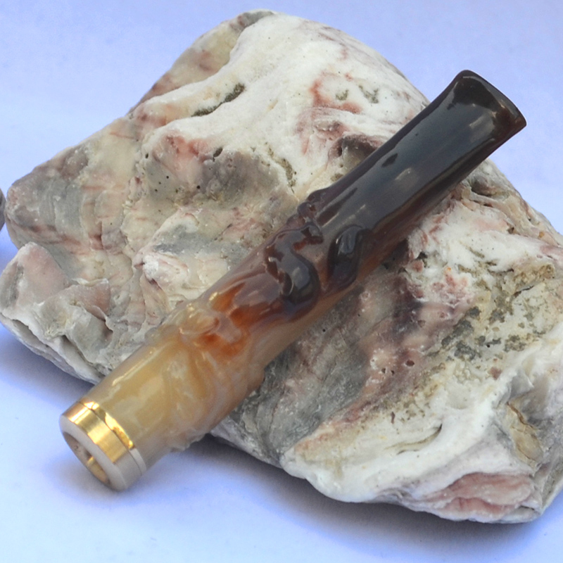 传承工艺天然牦牛角通用型烟嘴