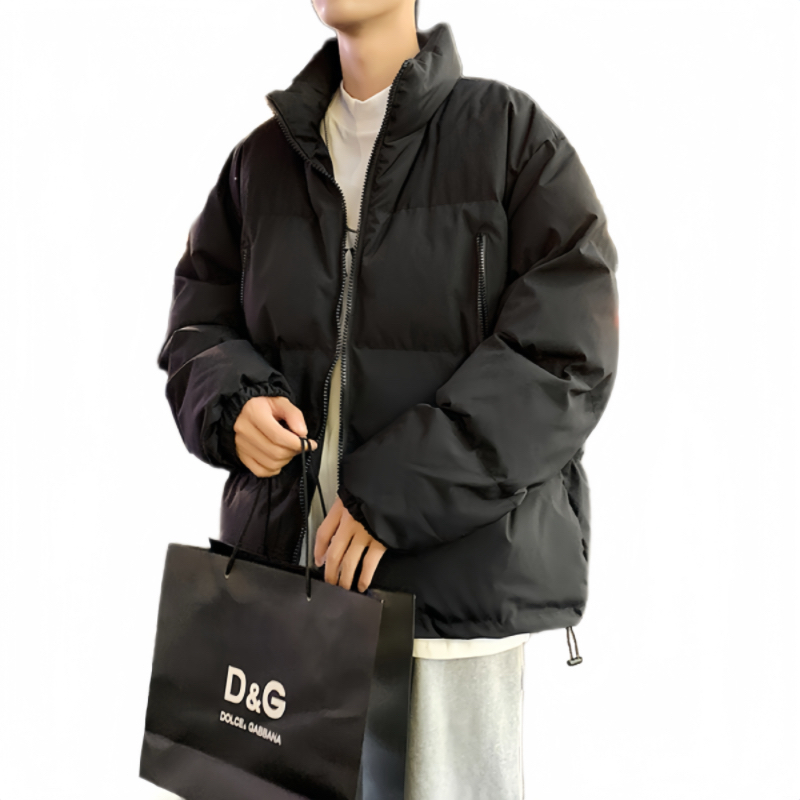 男装冬装加厚宽松棉服外套休闲纯色立领棉衣A106-1-3682-P88，男装棉衣，电商A106-1