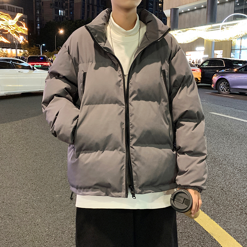 新款男装冬装加厚宽松棉服外套休闲纯色立领棉衣A106-1-3682-P88，男装棉衣，电商A106-1