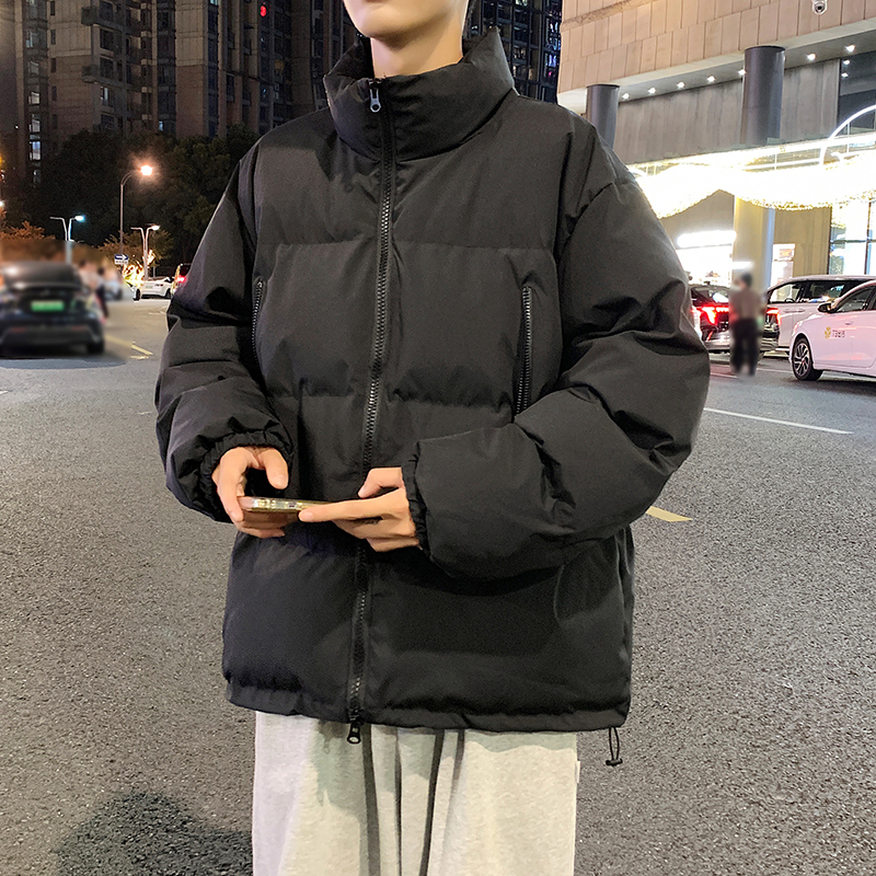 立领纯色棉服外套男装加厚宽松休闲棉衣A106-1-3682-P88，男装棉衣，电商A106-1