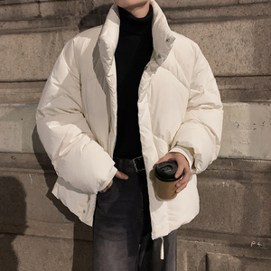 男装宽松新款加厚棉服外套冬装休闲纯色立领棉衣 A106-1-2700-p85图片