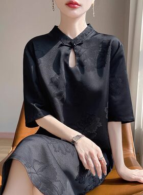 旗袍宽松新中式国风连衣裙裙子