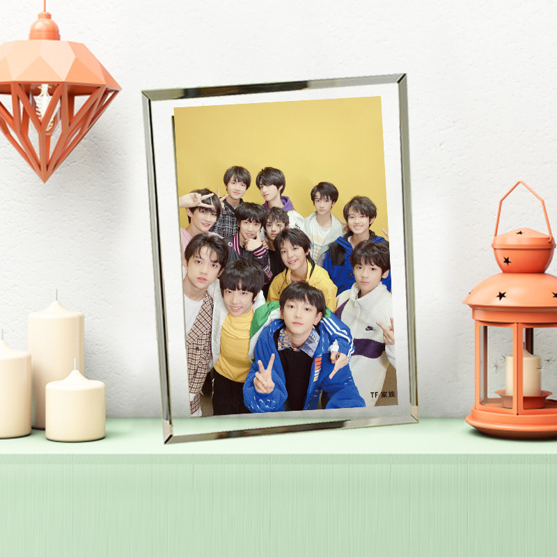 冲洗打印照片玻璃水晶相框长方形相册摆台圣诞元旦生日礼物定制