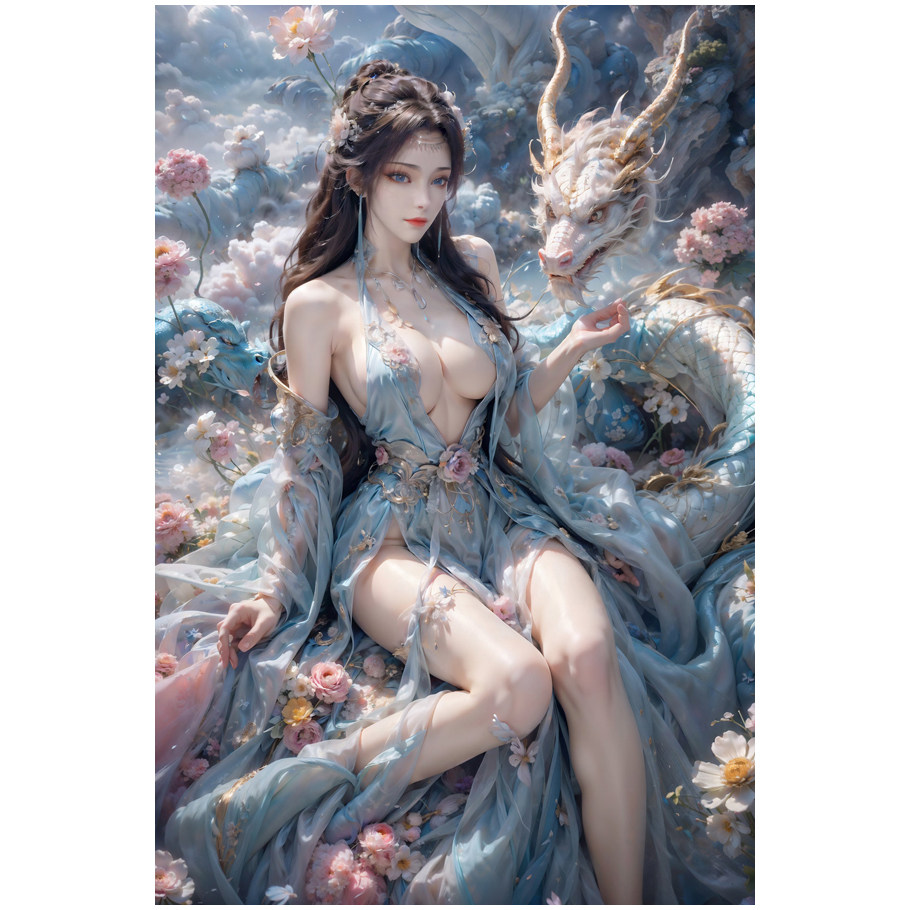 性感美女海报 比基尼模特写真古风少女酒店墙贴壁纸卧室装饰画