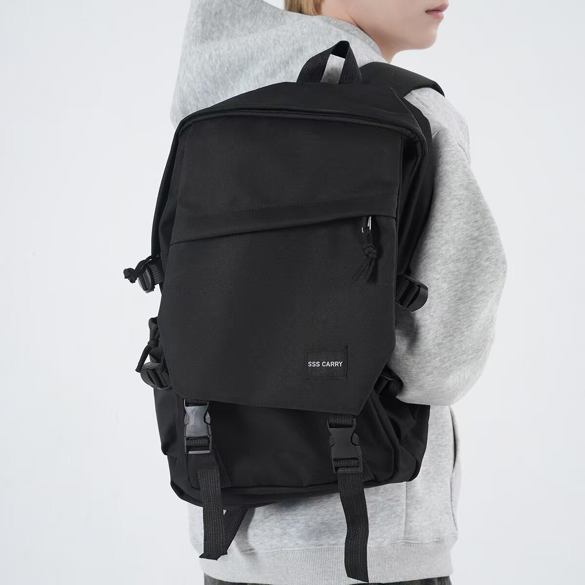 阿叔潮牌 双肩包男士大容量旅行出差电脑包轻便学生书包防水背包