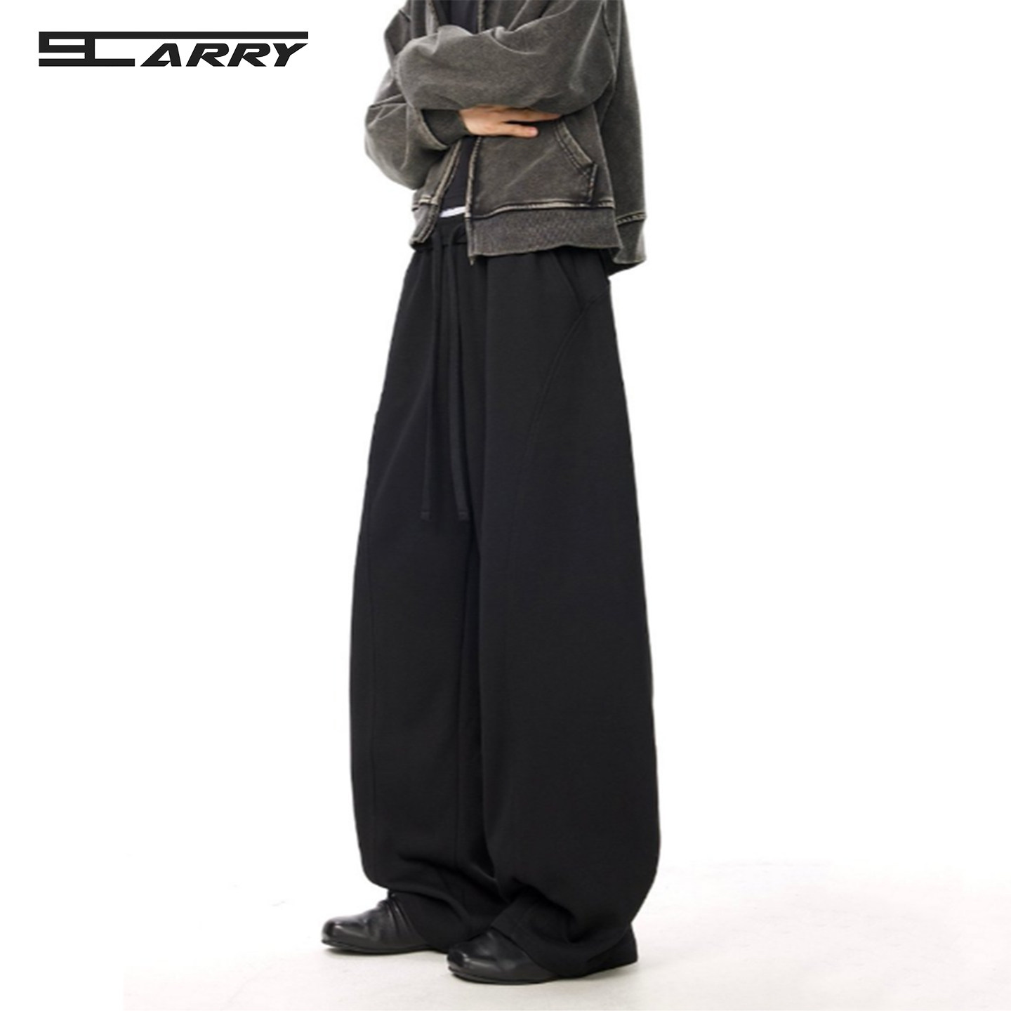 阿叔潮牌纯色运动风直筒卫裤男春秋百搭宽松垂感情侣休闲弯刀长裤,男装,卫裤,淘宝优惠券,粉丝福利购,淘宝优惠卷