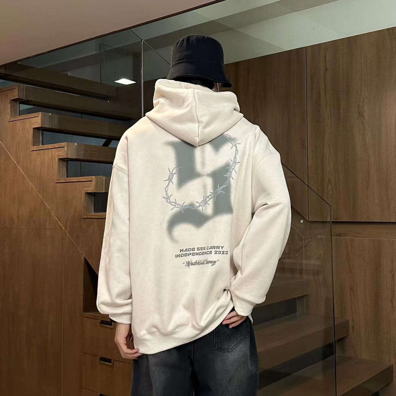 连帽卫衣400g重磅宽松休闲帽衫