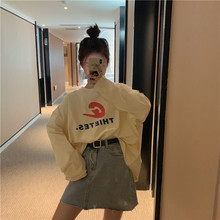 庸懒风韩国 潮韩范ins洋气百搭长袖 大t恤女长袖 宽松2019年秋季