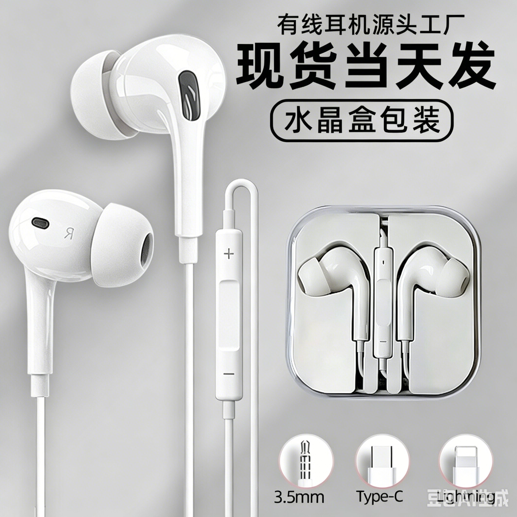 耳机有线半入耳式高音质typec接口适用于oppo小米vivo降噪圆孔k歌图片
