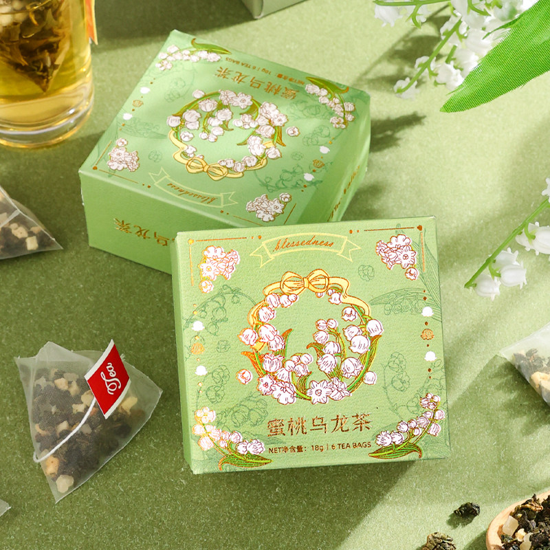 韵轩适合女生喝的小泡袋蜜桃乌龙茶围炉煮茶茶包水果茶创意个性包装礼盒送礼长辈养生秋冬天伴手礼热冲泡冲饮