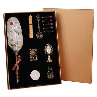 复古典羽毛钢笔礼盒哈利波特蘸水笔男女学生欧式英伦沾水笔套装定制文艺网红ins精美创意礼品礼物送老师同学