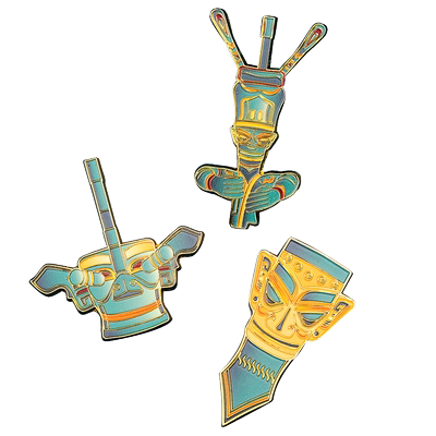 三星堆博物馆文创周边装饰摆件磁吸金属新款冰箱贴纪念品个性创意磁贴青铜大立人磁性装饰礼物磁铁伴手礼贴饰