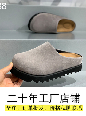 GMEN哥们春季新款厚底包头半拖鞋男士休闲时尚勃肯鞋懒人鞋2988