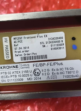 KROHNE MFC05C Frontend Plus EX ~议价