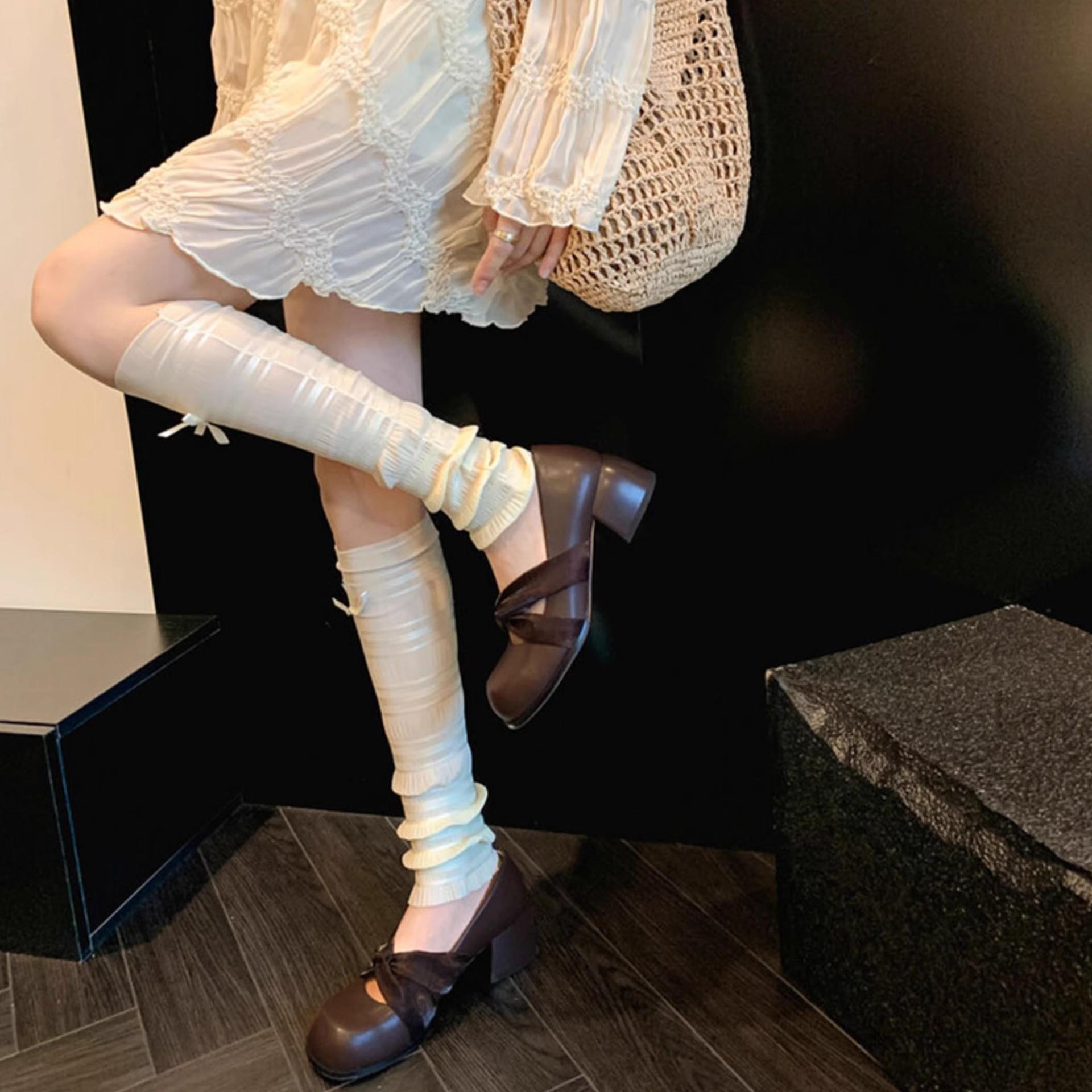 春夏薄款冰丝腿套芭蕾袜小