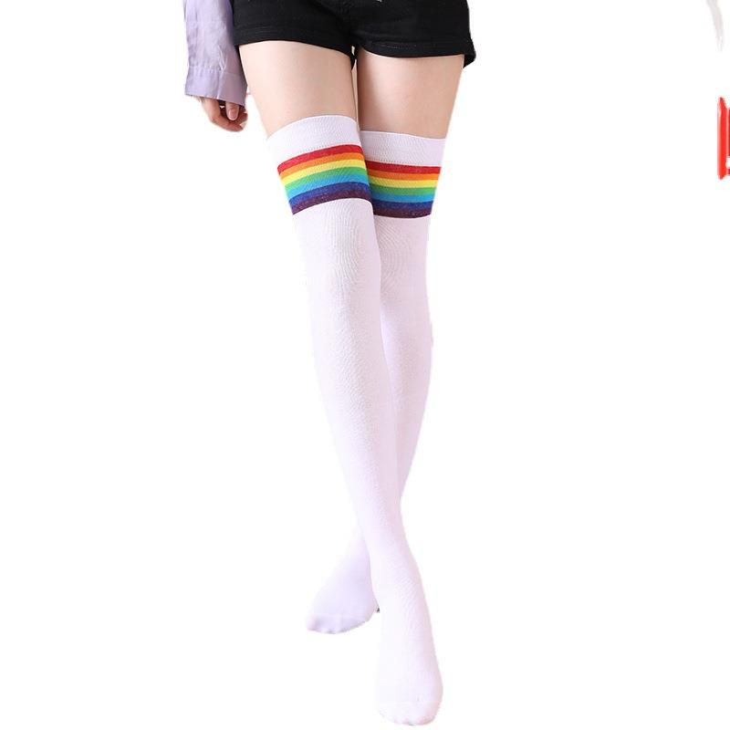 新款洛丽塔长筒袜针织彩