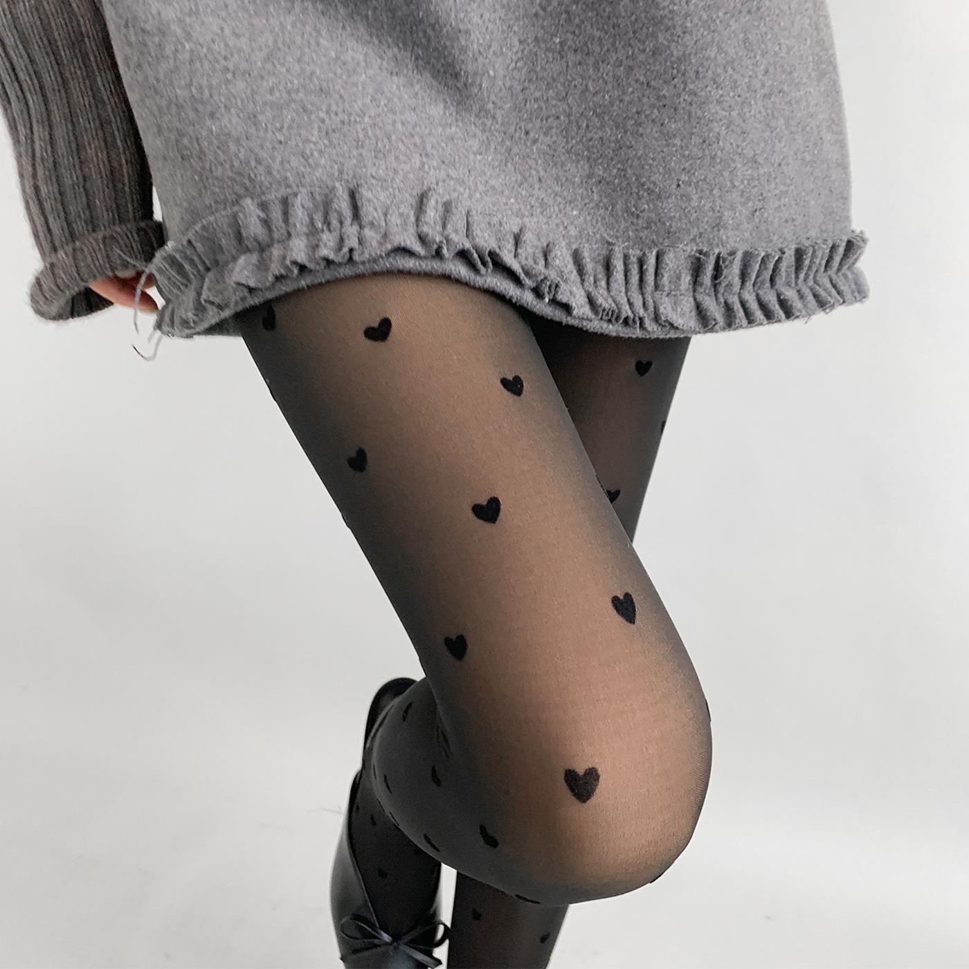 秋冬黑丝透肤加绒光腿神器