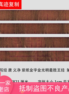 义净金字金光明最胜王经