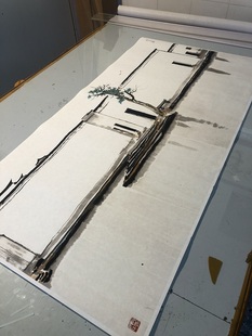 1:1吴冠中双燕名家真迹国画艺术微喷古代名画复制品客厅装饰画