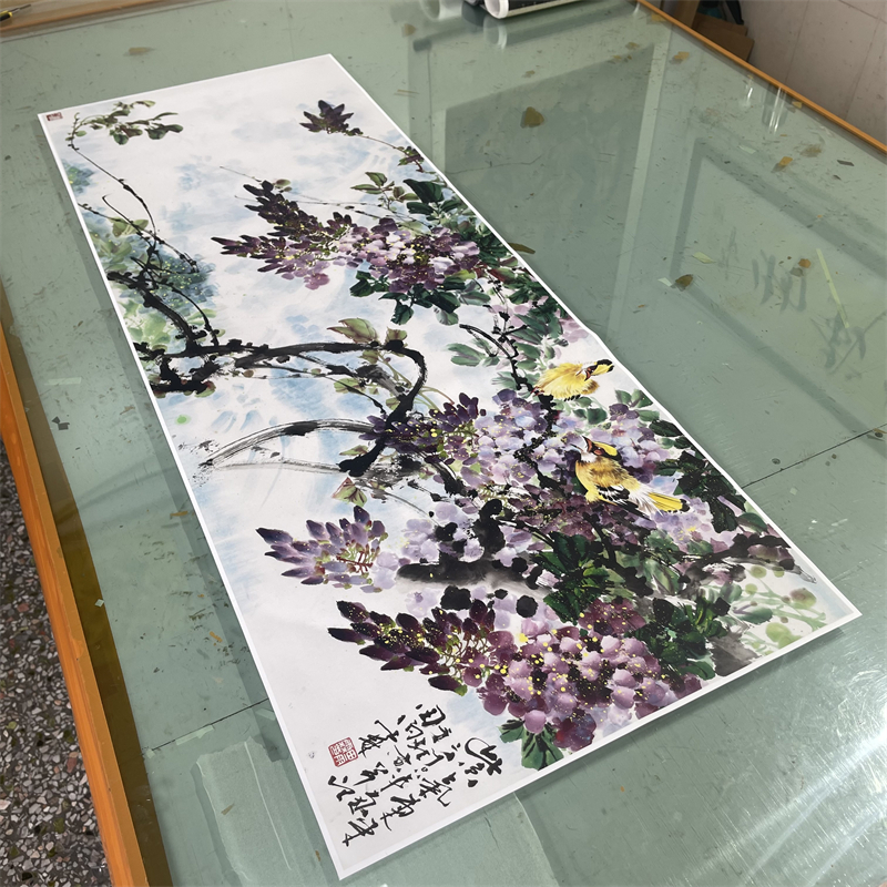 国画山水画芯高仿真书画装裱定制名人字画-田雨霖-紫气东来装饰画