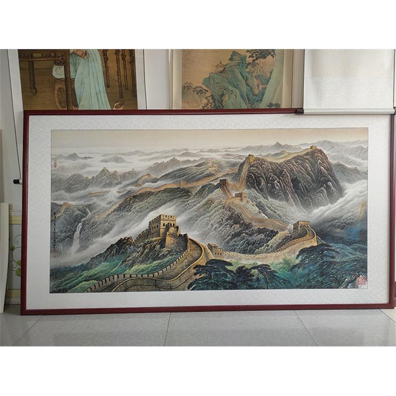 国画横幅万里长城装饰画