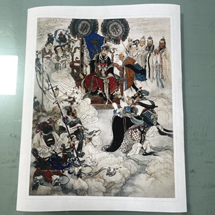 连环画刘继卣画圣西游记大闹天宫8幅微喷复制印刷画稿素材标清