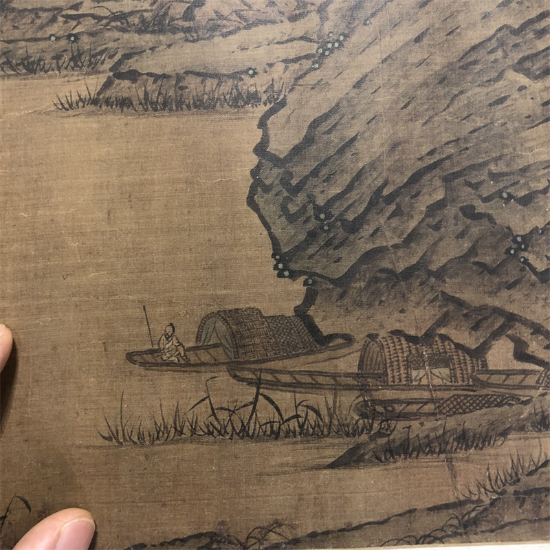 北宋 范宽 烟岚秋晓图 古代名家山水人物工笔国画长卷微喷复制