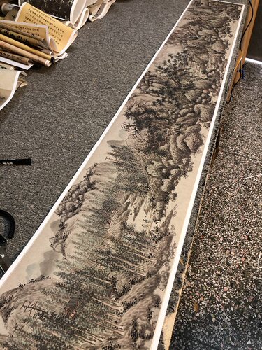 山水画沈周蜀山秦树写意微喷名画