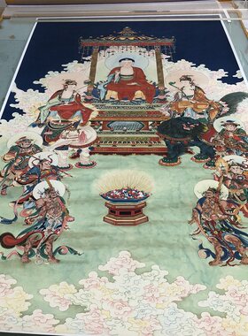 夏荆山华严三圣像文殊普贤像