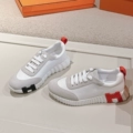 Off-White with Red Lettering