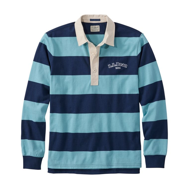 L.L. Bean宾恩男士T恤长袖POLO衫条纹衫橄榄球衫美式男装纯棉春季,男装,Polo衫,淘宝优惠券,粉丝福利购,淘宝优惠卷