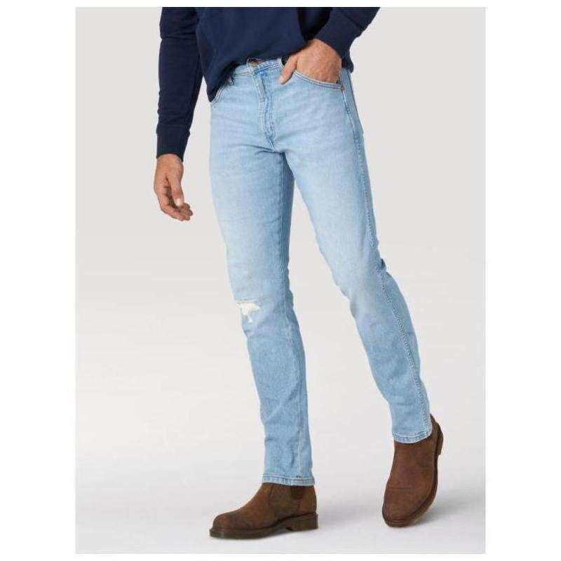 wrangler/威格男式牛仔裤时尚休闲直筒弹力深蓝色正品11mwzig