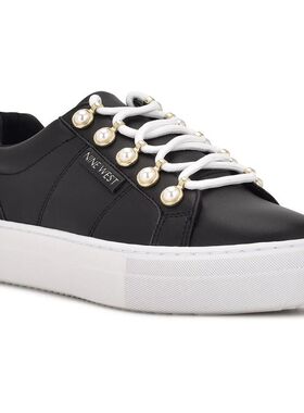 Nine West/玖熙女士运动休闲鞋板鞋系带低帮滑板鞋正品NW1165