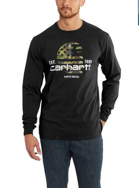 Carhartt男T恤纯棉圆领长袖舒适宽松简约休闲美国直邮102965