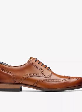 clarks/其乐男鞋皮鞋休闲鞋CRAFT ARLO LIMIT正装布洛克商务婚鞋