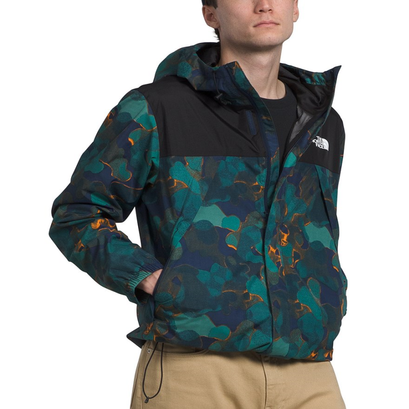 THE NORTH FACE/北面男士外套迷彩Tex印花Antora雨衣连帽夹克时尚