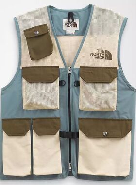 THE NORTH FACE北面男子马甲运动户外钓鱼马甲多口袋春夏NF0A7QAJ