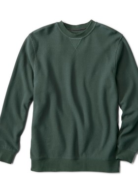 ORVIS男士毛衣法式罗纹圆领衫套头衫舒适保暖秋冬柔软亲肤3J6L