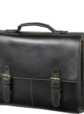 Amerileather男双单肩包公文包手提锁扣皮质商务正品CT39-232392