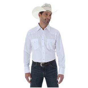 纯色透气柔软舒适百搭休闲经典 Wrangler 长袖 正品 威格男衬衫 75045