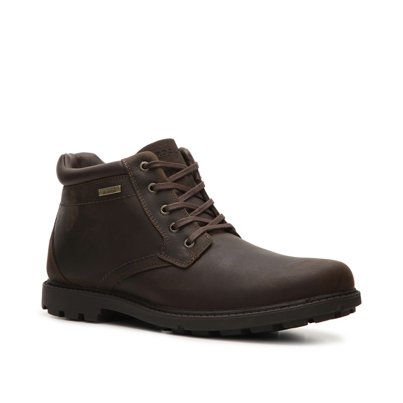 Rockport/乐步男休闲皮鞋沙漠短靴户外缓震防滑系带防水春秋正品