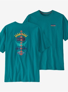 巴塔哥尼亚PATAGONIA男款短袖T恤圆领春夏印花图案透气美版37702