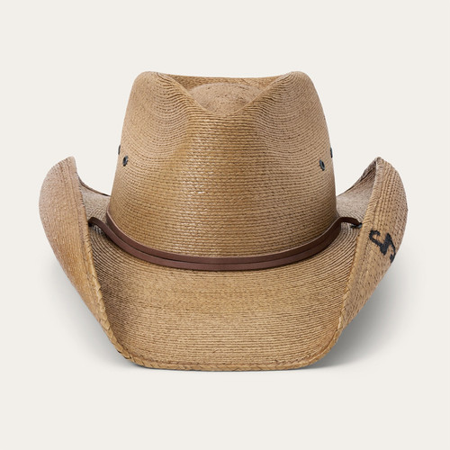 stetson墨西哥手工编织草帽男西部牛仔帽遮阳帽防晒大帽檐 吸汗